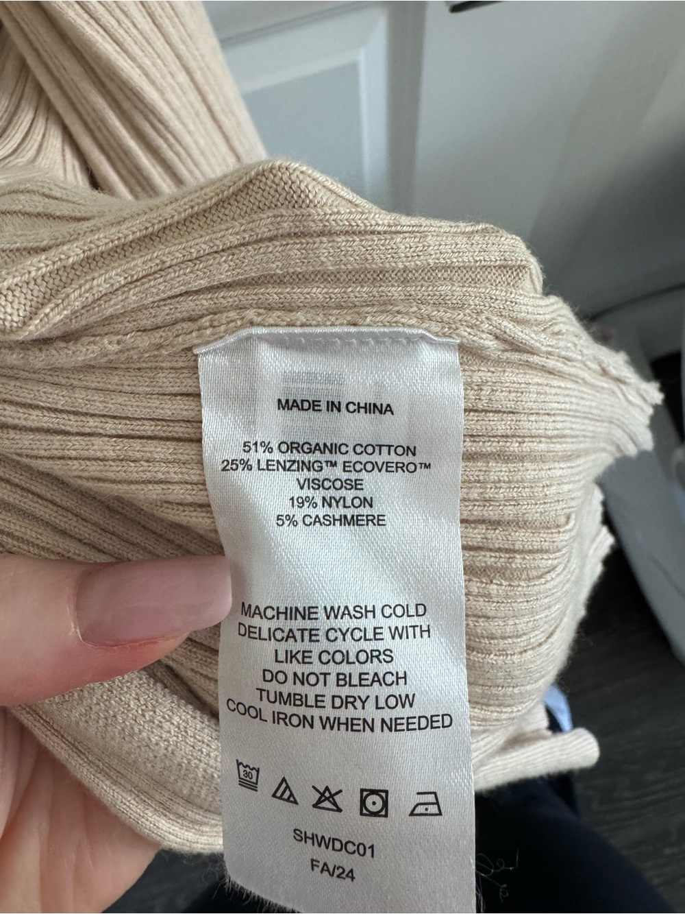 Quince Ribbed Sleeveless Maxi Dress in Beige - Picture 4 of 4